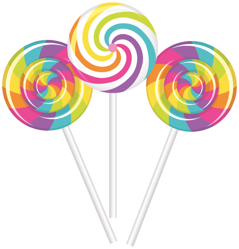 (s113-1) Triple Rainbow Lollipop Sucker
