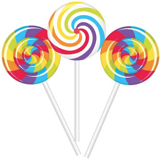 (s113-1) Triple Rainbow Lollipop Sucker
