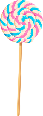 (s113-1) Rainbow Lollipop Sucker
