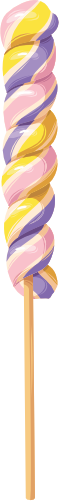 (s113-1) Rainbow Lollipop Sucker