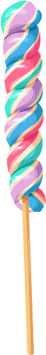 (s113-1) Rainbow Lollipop Sucker