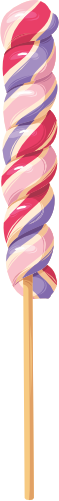 (s113-1) Rainbow Lollipop Sucker