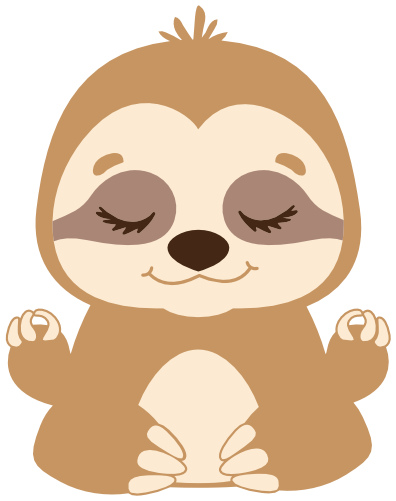 (s114-3-1K) Sitting Baby Sloth
