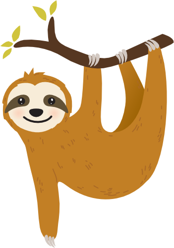 (s114-3-1B) Hanging Sloth