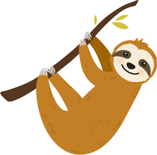 (s114-3-1C) Hanging Sloth