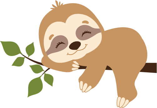 (s114-3-1E) Sleeping Baby Sloth