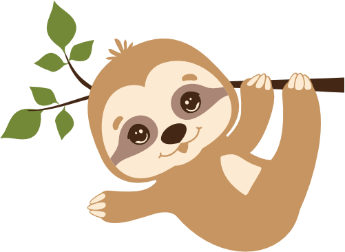 (s114-3-1F) Hanging Baby Sloth