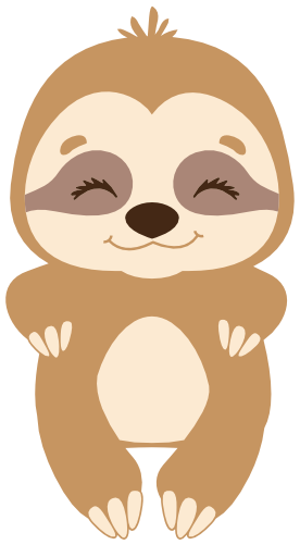 (s114-3-1H) Sleeping Baby Sloth