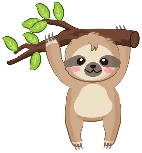 (s114-3-1L) Hangting Baby Sloth