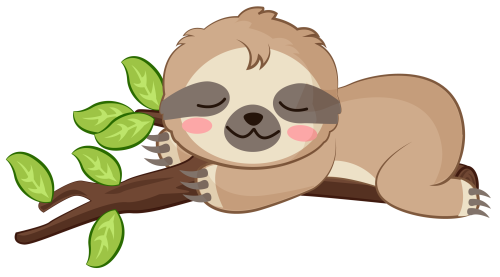 (s114-3-1O) Sleeping Baby Sloth