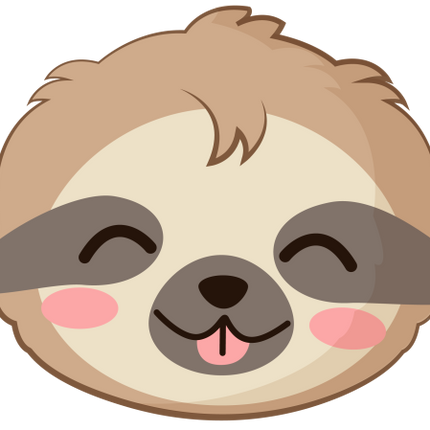 (s114-3-1P) Baby Sloth Face