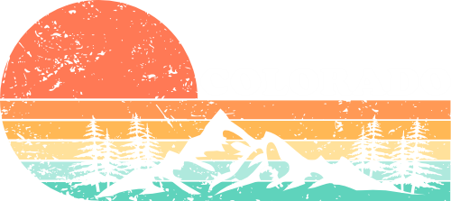 (115-06-C) Distressed Retro Sunset Mountains Colorado or Custom Text