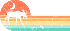 (115-06-D) Distressed Retro Sunset Moose Montana or Custom Text