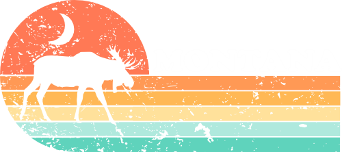 (115-06-D) Distressed Retro Sunset Moose Montana or Custom Text