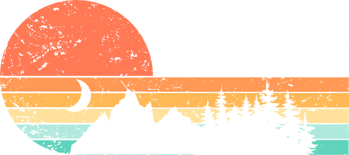 (115-06-F) Distressed Retro Sunset Mountains Oregon or Custom Text