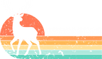 (115-06-G) Distressed Retro Sunset Deer Buck Wyoming