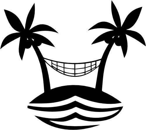 (115-01-E) Palm Trees Beach Island