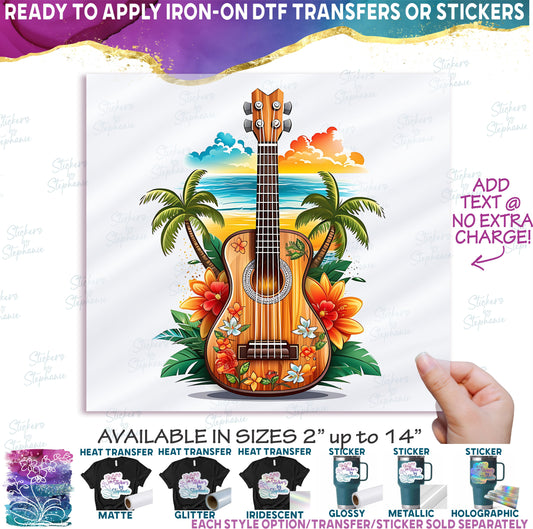 (s115-3-G) Guitar Tropical Beach