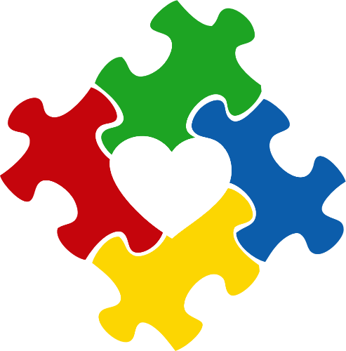(s116-1B) Autism Puzzle Pieces Heart