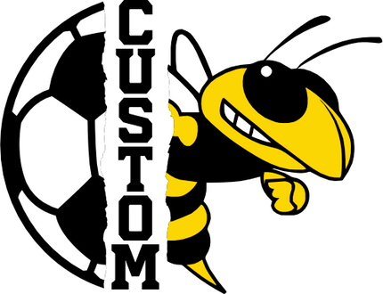(s145-04-A) Split Soccer Team Name Custom Text