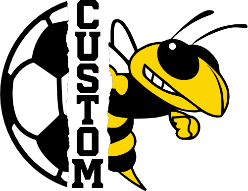 (145-1M-14-1) Yellow Jacket Split Mascot Soccer Ball