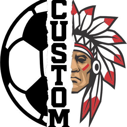 (s145-04-A) Split Soccer Team Name Custom Text