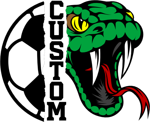 (145-1M-17) Snake Split Mascot Soccer Ball