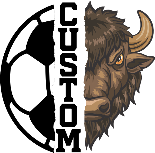 (145-1M-18) Buffalo Split Mascot Soccer Ball