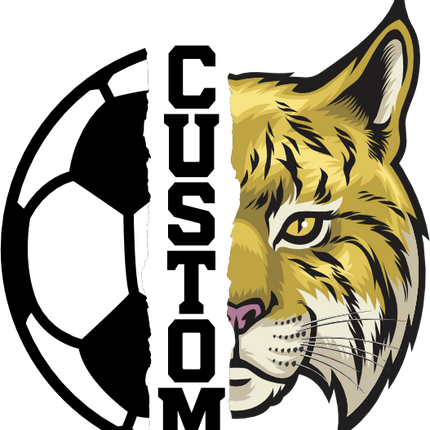 (s145-04-A) Split Soccer Team Name Custom Text