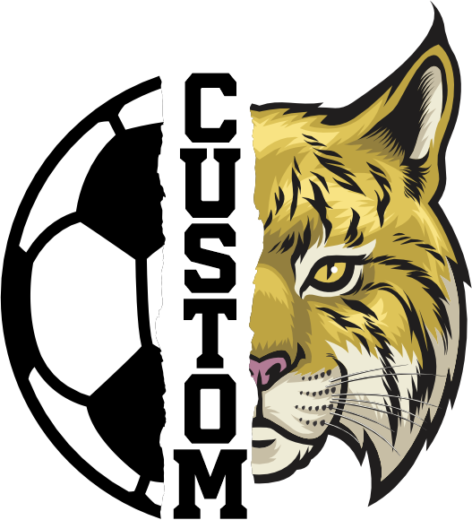 (145-1M-19) Wildcat Split Mascot Soccer Ball