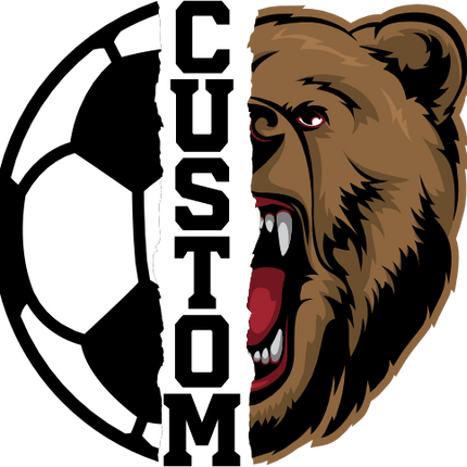 (s145-04-A) Split Soccer Team Name Custom Text