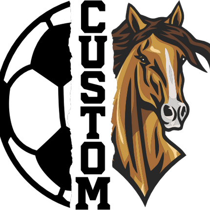 (s145-04-A) Split Soccer Team Name Custom Text