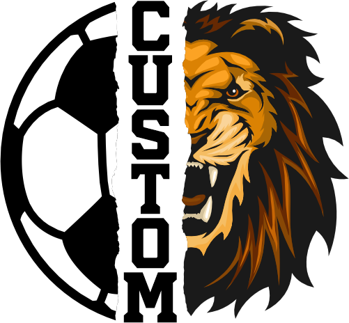 (145-1M-30) Lion Split Mascot Soccer Ball