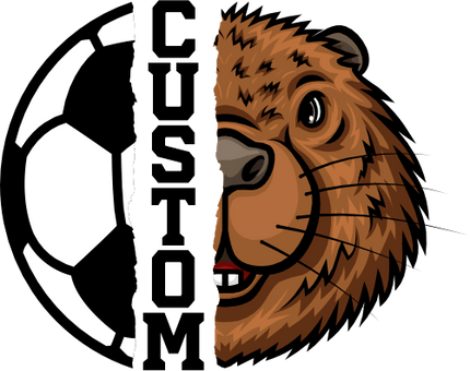 (s145-04-A) Split Soccer Team Name Custom Text