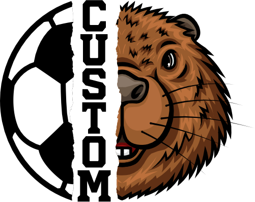 (145-1M-32) Beaver Split Mascot Soccer Ball