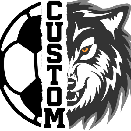 (s145-04-A) Split Soccer Team Name Custom Text