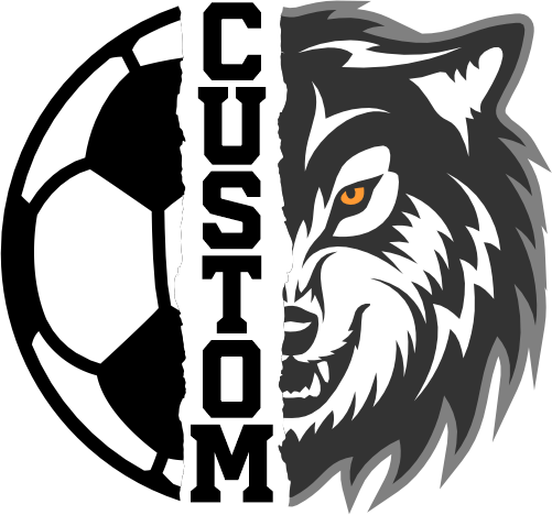 (145-1M-33) Wolf Split Mascot Soccer Ball