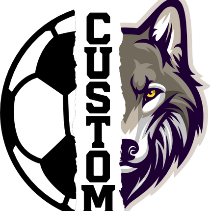 (s145-04-A) Split Soccer Team Name Custom Text