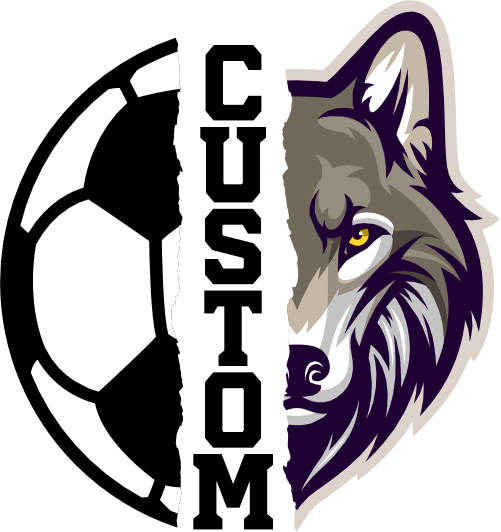 (145-1M-35) Wolf Split Mascot Soccer Ball