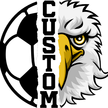 (s145-04-A) Split Soccer Team Name Custom Text
