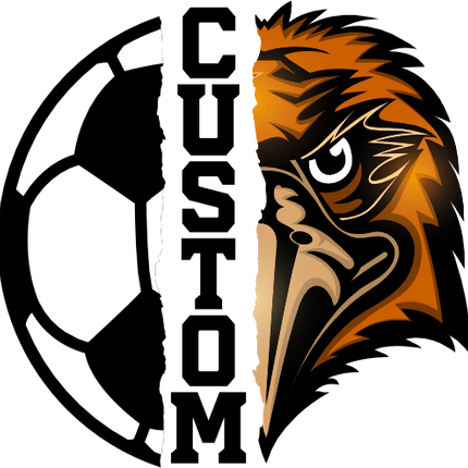 (s145-04-A) Split Soccer Team Name Custom Text