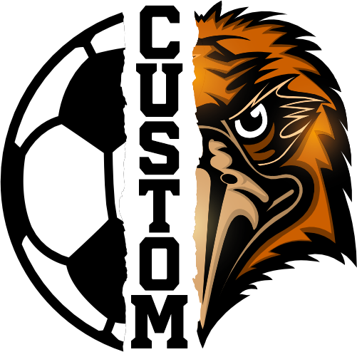 (145-1M-39) Hawk Split Mascot Soccer Ball