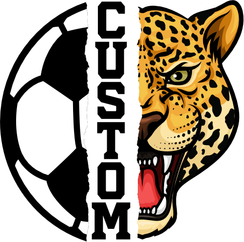 (145-1M-04) Leopard Split Mascot Soccer Ball