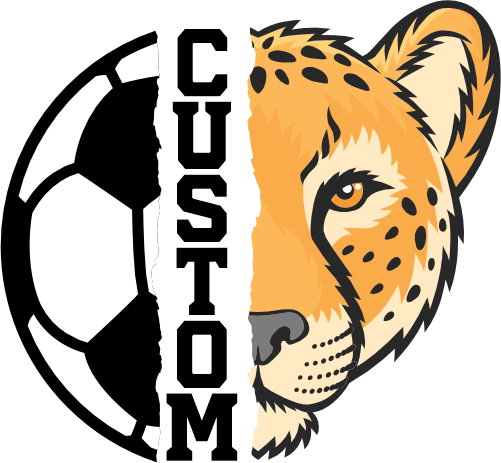 (145-1M-41) Cheetah Split Mascot Soccer Ball