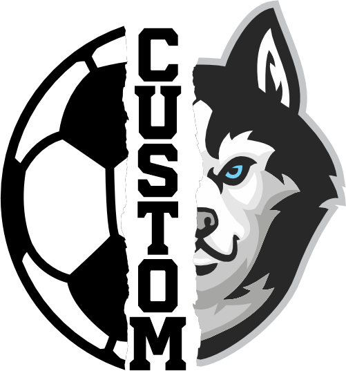 (145-1M-43) Husky Split Mascot Soccer Ball