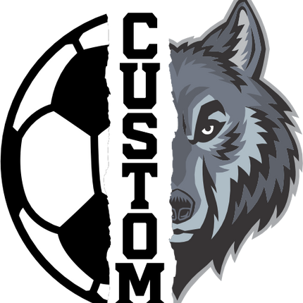 (s145-04-A) Split Soccer Team Name Custom Text