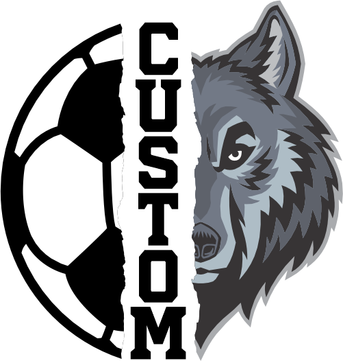 (145-1M-44) Wolf Split Mascot Soccer Ball