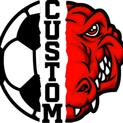 (s145-04-A) Split Soccer Team Name Custom Text