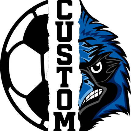 (s145-04-A) Split Soccer Team Name Custom Text