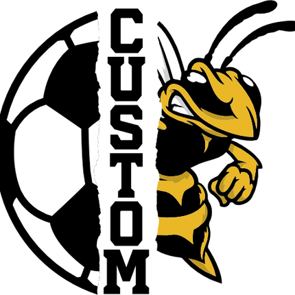 (s145-04-A) Split Soccer Team Name Custom Text